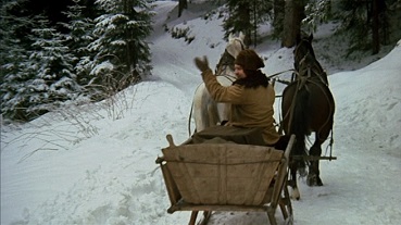 Vincek auf dem Schlitten